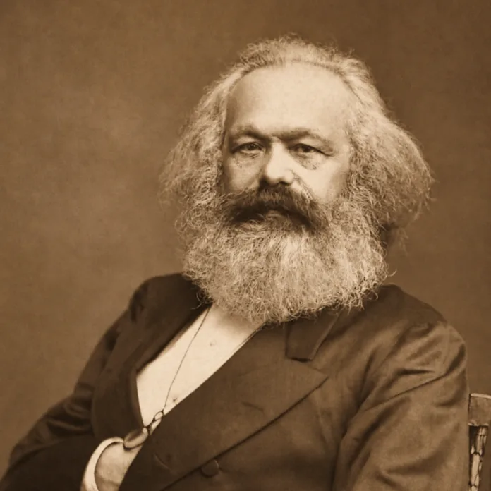 Karl Marx’ın sepya tonlarında 1875 tarihli portresi