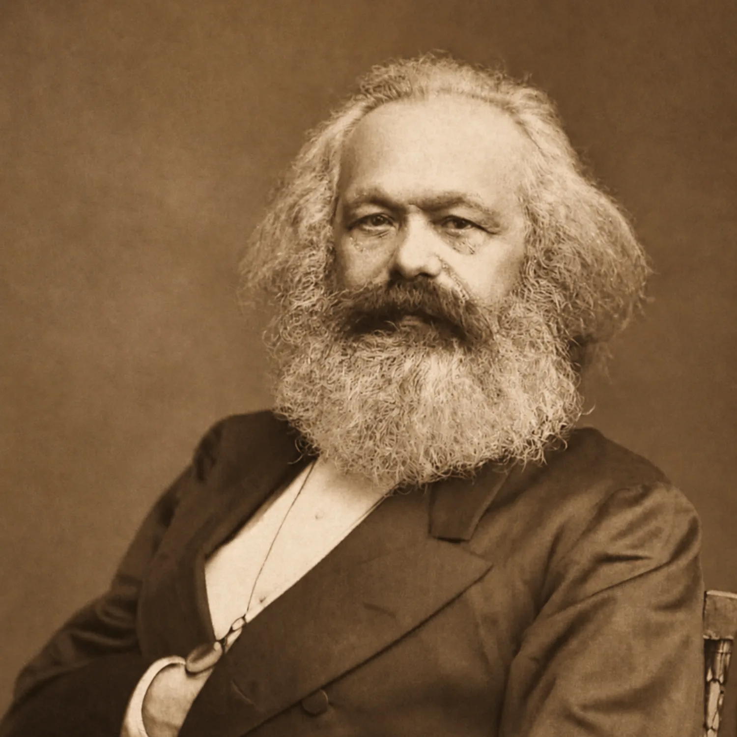 0001-5529808390406747490 Karl Marx’ın sepya tonlarında 1875 tarihli portresi